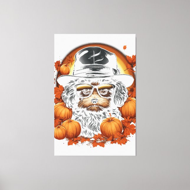 Lienzo Gato negro Halloween Gato ama a gato estrellado va (Anverso)