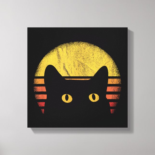 Lienzo Gato Retro Vintage (Anverso)