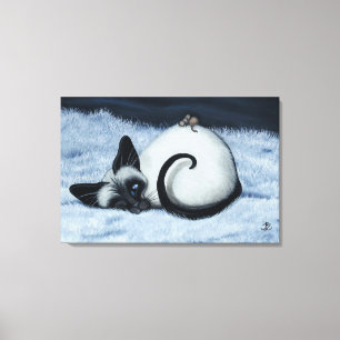 Lienzo Gato siamés de BihrLe Canvas Art Print