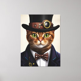 Lienzo Gato Steampunk
