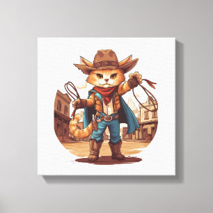 Lienzo Gato Vaquero