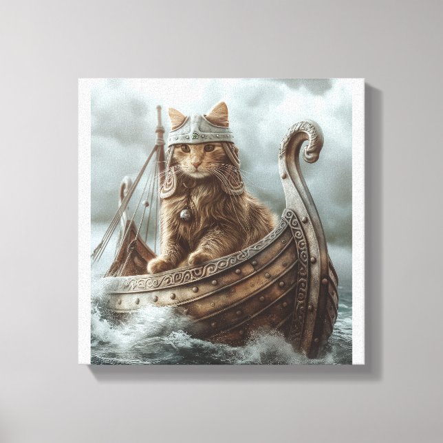 Lienzo Gato Vikingo (Anverso)
