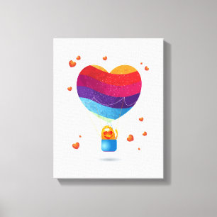 Lienzo Gato y balón de amor