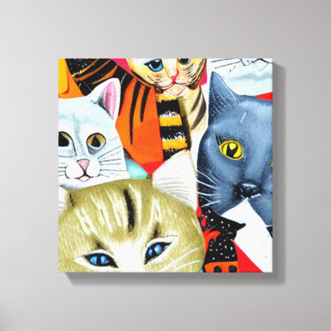 Lienzo Gatos brillantes y Hermosos (Anverso)