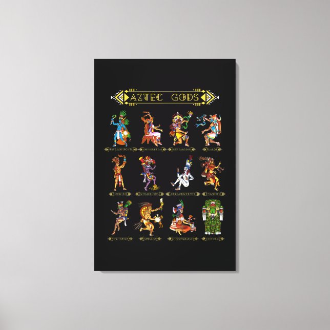 Lienzo Gatos de mitología azteca de civilización maya ant (Anverso)