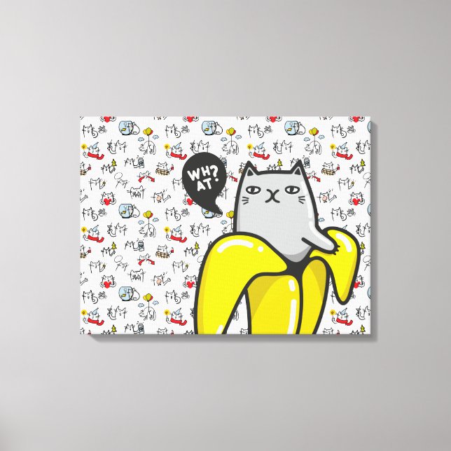 Lienzo Gatos divertidos, leche y magia. (Anverso)