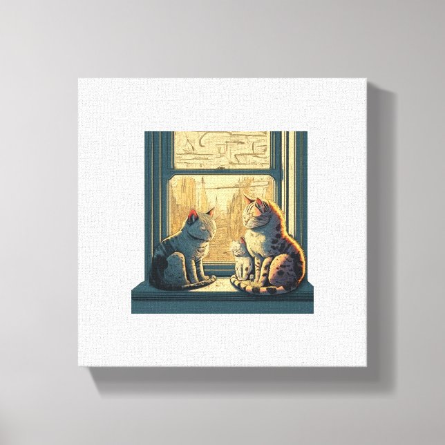 Lienzo Gatos encantadores (Anverso)