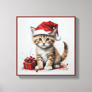 Lienzo Gatos festivos con disfraces de Navidades - Vibes
