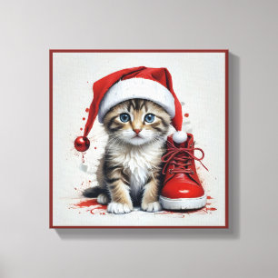 Lienzo Gatos festivos con disfraces de Navidades - Vibes 