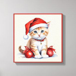 Lienzo Gatos festivos con disfraces de Navidades - Vibes