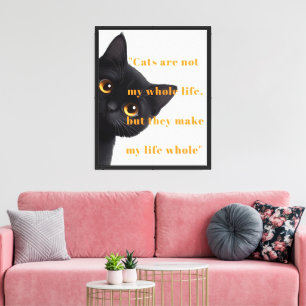 Lienzo Gatos Hacen La Vida Completa - Arte De Pare