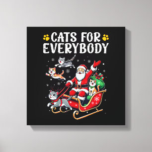 Lienzo Gatos Para Todos Navidades Gato Gracioso
