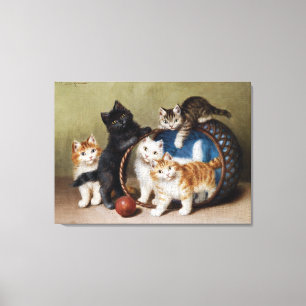 Lienzo Gatos Vintage Gatitos Sophie Sperlich La Pelota Ro