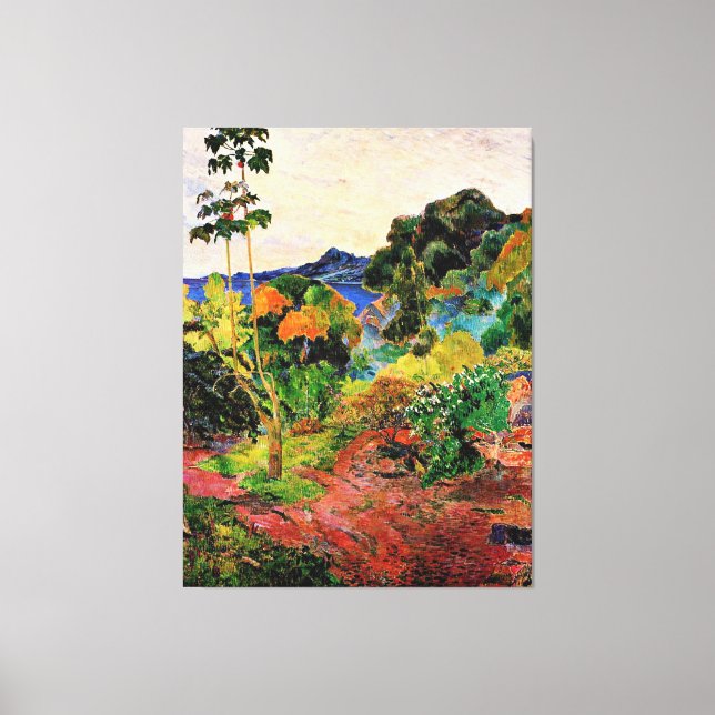 Lienzo Gauguin - Paisaje de Martinica, (Anverso)