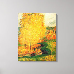 Lienzo Gauguin - Por el arroyo, Otoño,