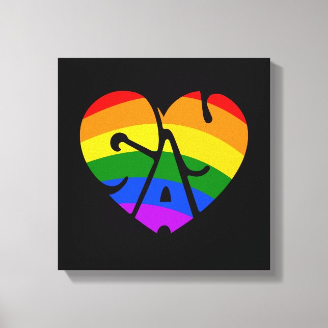 Lienzo Gay Heart (Anverso)