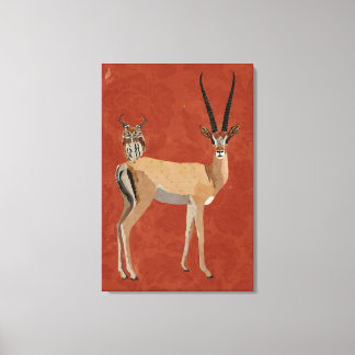 LIENZO GAZELLE & ANTLER OWL