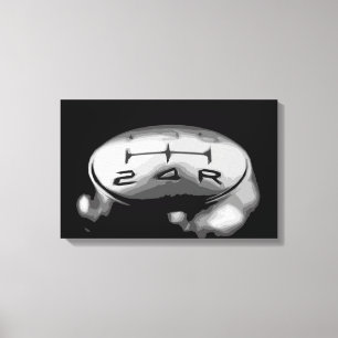 Lienzo Gear Knob of a Luxury Sports Car Simple Design