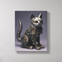 Gears and Whiskers: Gato Metalizado Steampunk