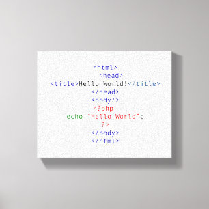 Lienzo Geek php Greeting
