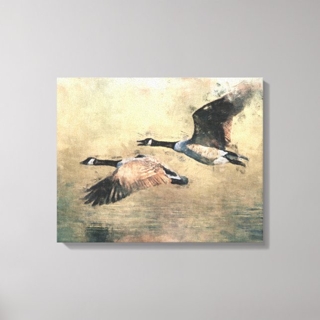 Lienzo Geese de Canadá (Anverso)