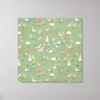 Lienzo Geese de pradera de cabaña — Patrón pastoral de sa