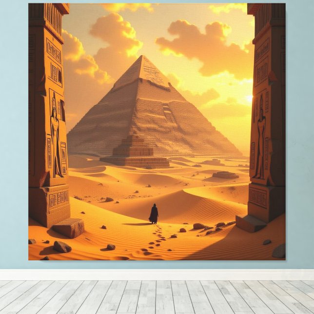 Lienzo Geheimnisse der Pyramiden – Zeitlose Monumente des (Insitu (piso de madera))