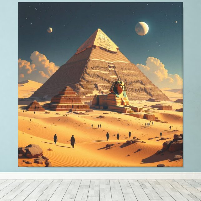 Lienzo Geheimnisse der Pyramiden – Zeitlose Monumente des (Insitu (piso de madera))