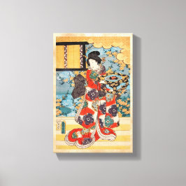 Lienzo Geisha japonesa vintage clásica ukiyo-e Utagawa