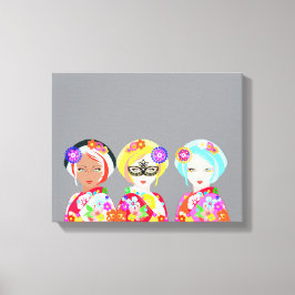 Lienzo Geishas de Pop Art