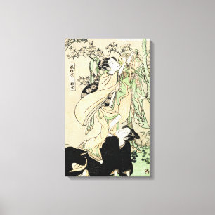 Lienzo Geishas japoneses frescos de la voluta dos del