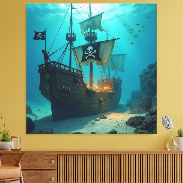 Lienzo Geisterschiff der Piraten   (Insitu (Sala de estar))