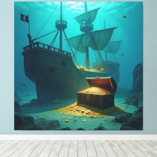 Lienzo Geisterschiff der Piraten   (Insitu (piso de madera))