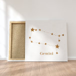 Lienzo Gemini de oro de Rótulo Zodiaco moderno | Aire de<br><div class="desc">Gemini de oro de Rótulo Zodiaco moderno | Aire de elemento</div>