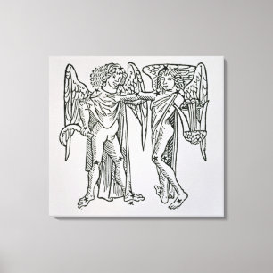 Lienzo Géminis (los gemelos) un ilustracion del 'Poeti