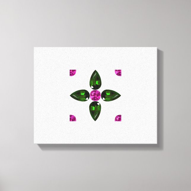Lienzo Gemstone Art, Purple Green (Anverso)