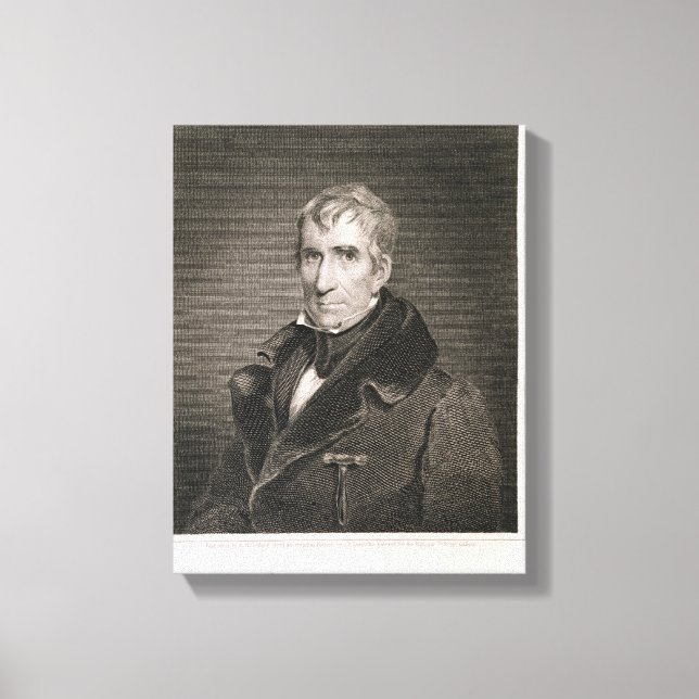 Lienzo General de División William Henry Harrison, grabad (Anverso)