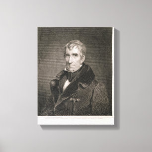 Lienzo General importante William Henry Harrison, grabado