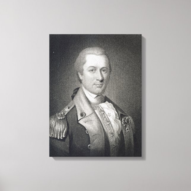 Lienzo General Otho Holland Williams (1749-94) grabado po (Anverso)