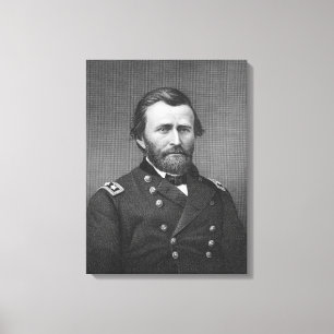 Lienzo General Ulises Simpson Grant, grabado después de