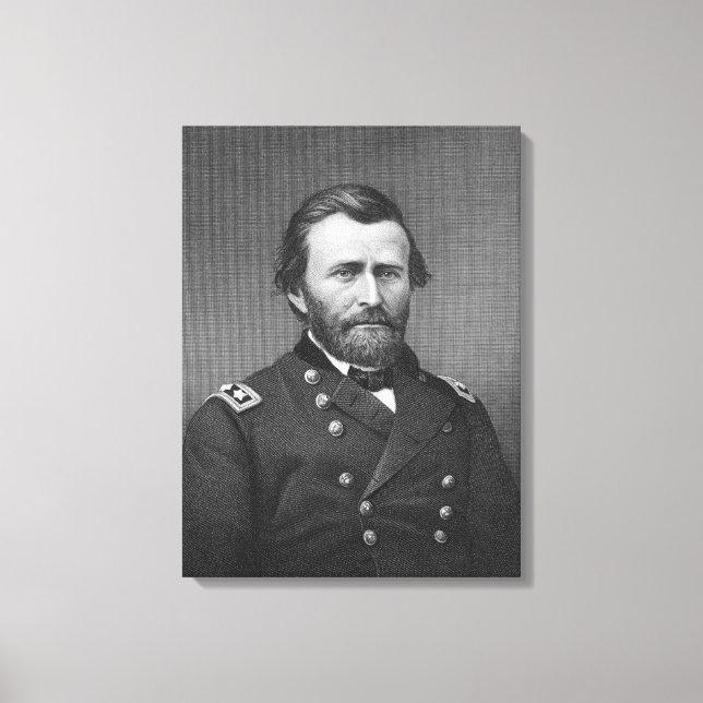 Lienzo General Ulysses Simpson Grant, grabado después de  (Anverso)