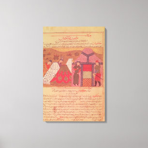 Lienzo Genghis Khan fuera de su tienda