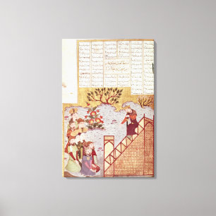 Lienzo Genghis Khan que se dirige a una congregación