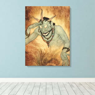 Lienzo Genie de Las mil y una noches de Edmund Dulac