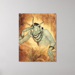 Lienzo Genie de Las mil y una noches de Edmund Dulac