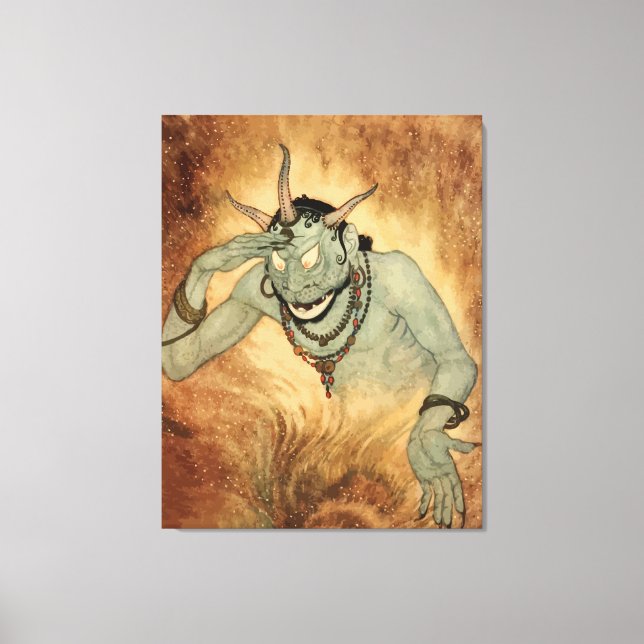 Lienzo Genie de las noches árabes por Edmund Dulac (Anverso)