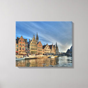 Lienzo Gent en la noche