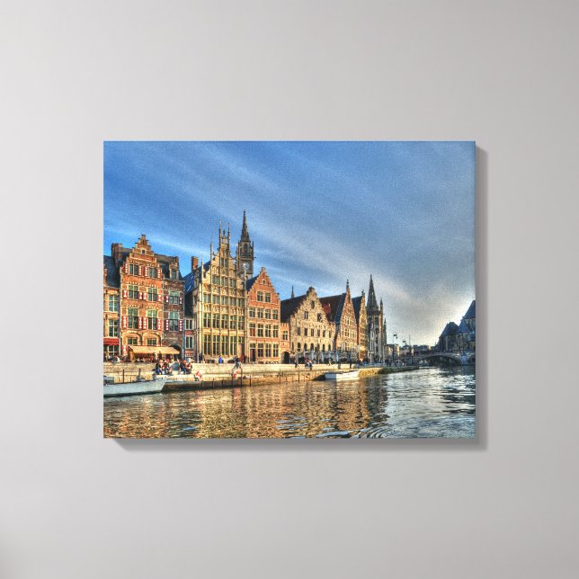 Lienzo Gent en la noche (Anverso)