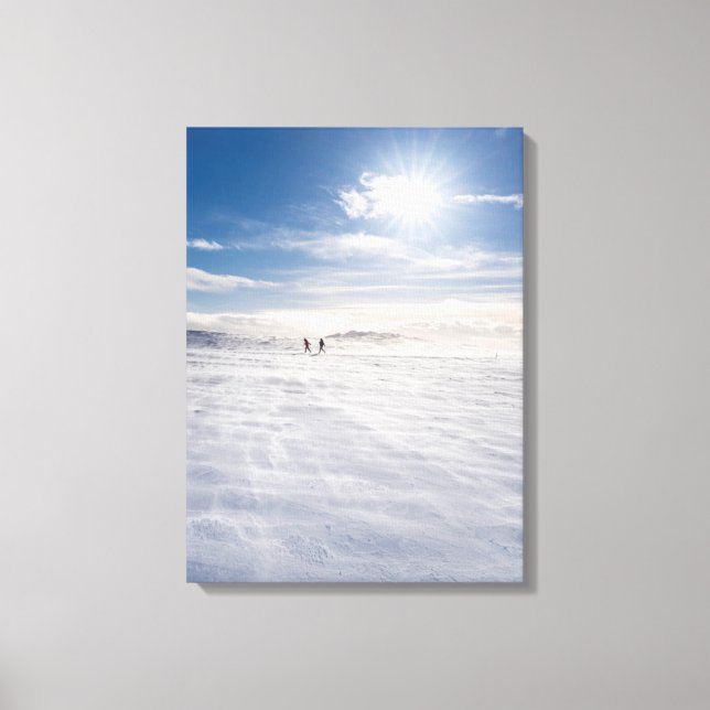 Lienzo Gente caminando sobre nieve, Islandia (Anverso)