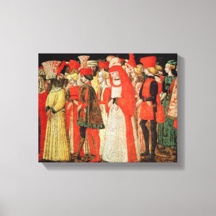 Lienzo Gente de la corte de la familia de Sforza